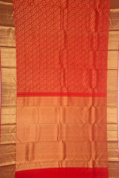 Kanchipuram Silk Jaal Red Saree