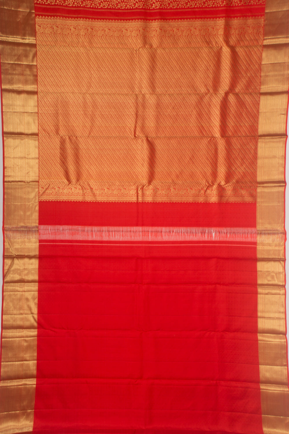 Kanchipuram Silk Jaal Red Saree