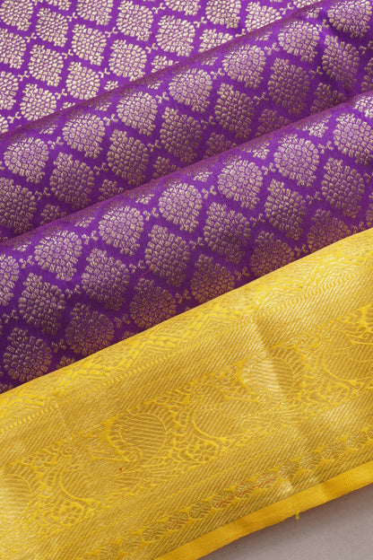 Kanchipuram Silk Brocade Violet Saree