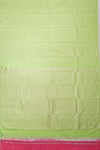 Kanchipuram Silk Brocade Pastel Green Saree
