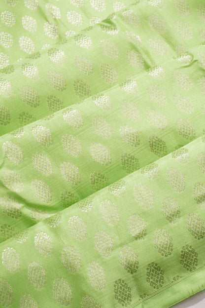 Kanchipuram Silk Brocade Pastel Green Saree