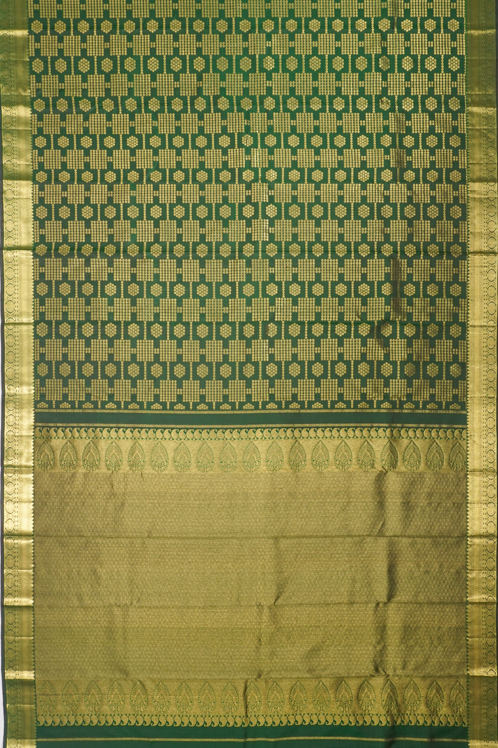 Kanchipuram Silk Brocade Green Green Saree
