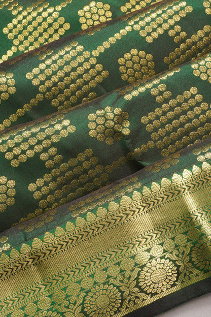 Kanchipuram Silk Brocade Green Green Saree