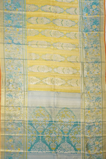Taranga Kanchi Silk Tissue Brocade Yellow Saree