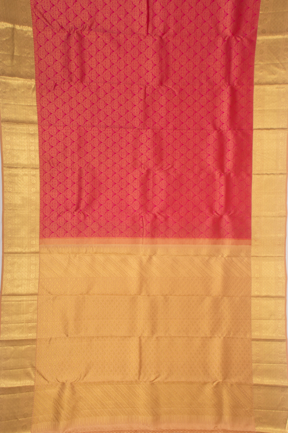 Kanchipuram Silk Brocade Pink Saree