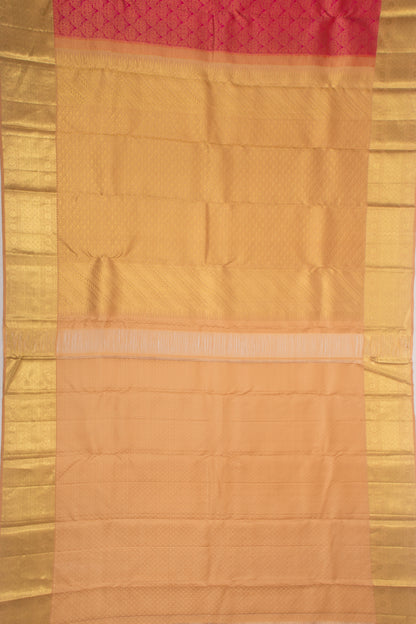 Kanchipuram Silk Brocade Pink Saree