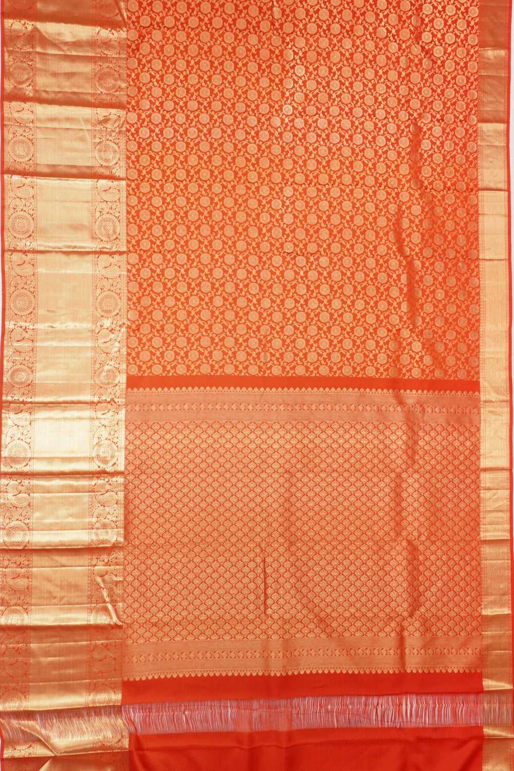 Taranga Kanchi Silk Brocade Red Saree