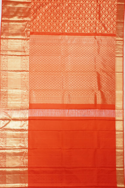 Taranga Kanchi Silk Brocade Red Saree