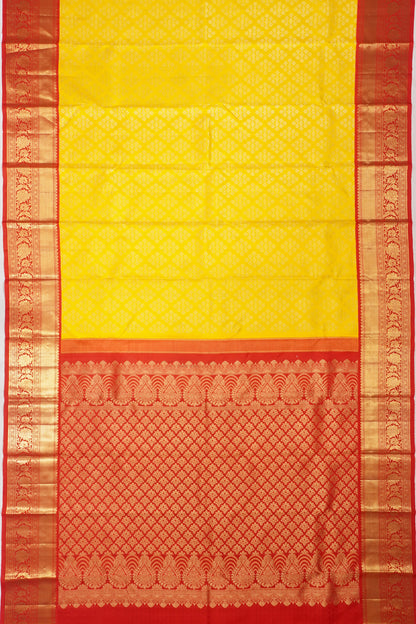 Taranga Kanchi Silk Brocade Yellow Saree