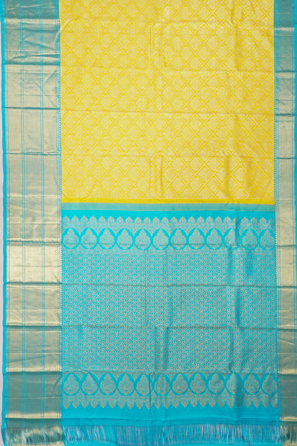 Taranga Kanchi Silk Brocade Yellow Saree