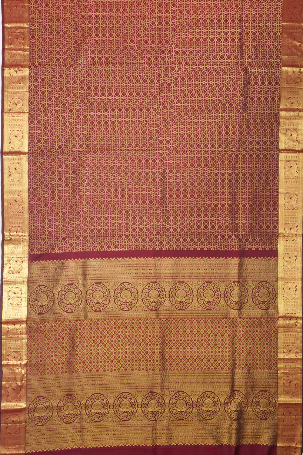 Taranga Kanchi Silk Brocade Maroon Saree
