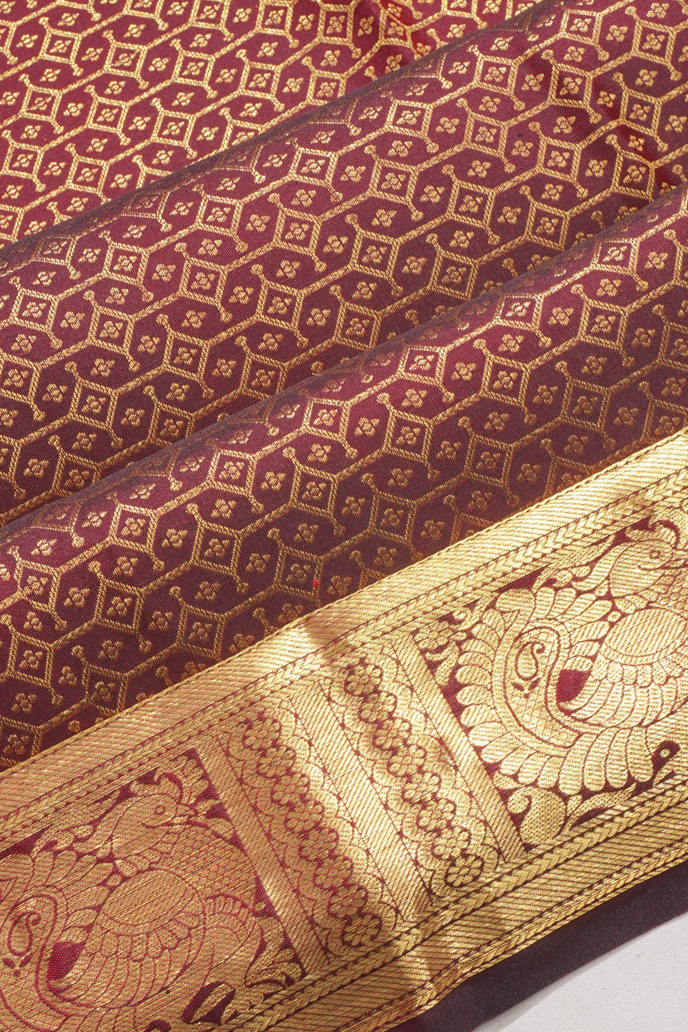 Taranga Kanchi Silk Brocade Maroon Saree