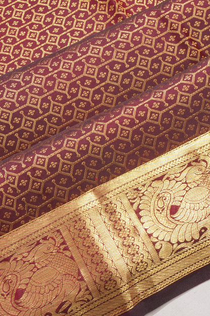 Taranga Kanchi Silk Brocade Maroon Saree