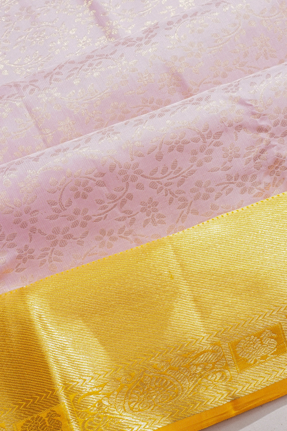 Taranga Kanchi Silk Brocade Baby Pink Saree