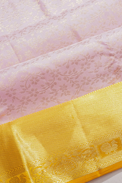 Taranga Kanchi Silk Brocade Baby Pink Saree