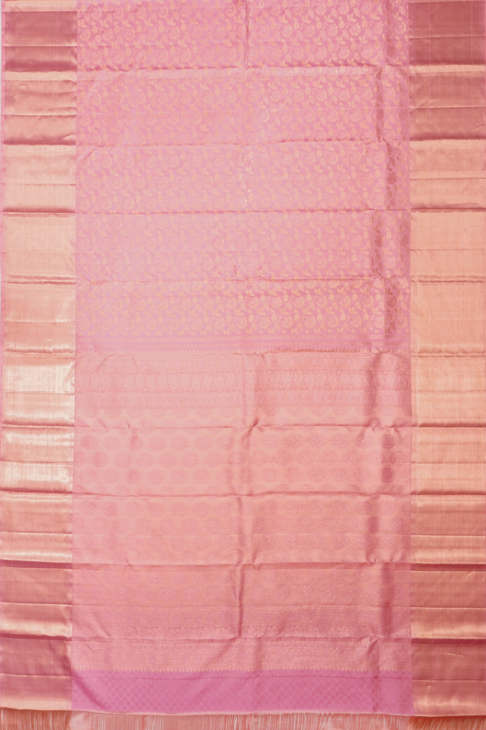 Taranga Kanchi Silk Brocade Pastel Pink Saree