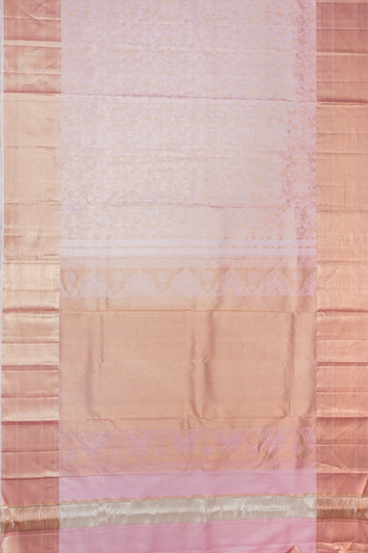 Taranga Kanchi Silk Brocade Peach Saree