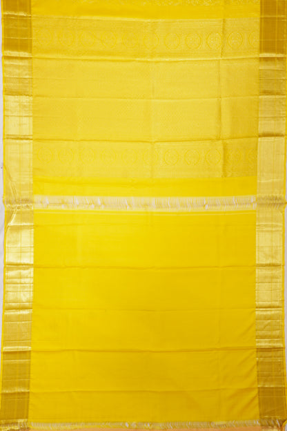 Taranga Kanchi Silk Brocade Lemon Yellow Saree