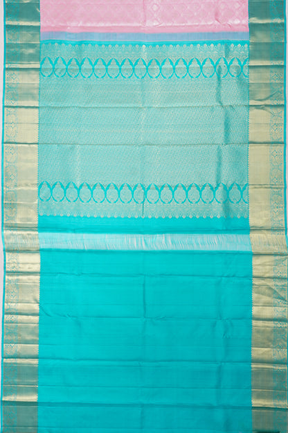Taranga Kanchi Silk Brocade Pastel Pink Saree