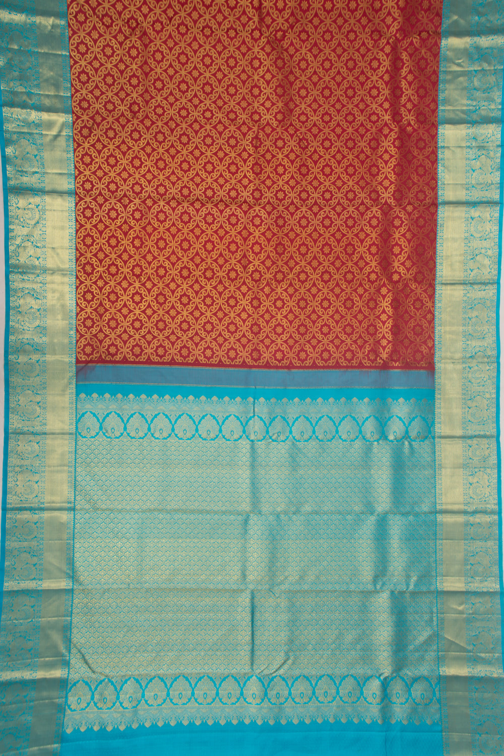 Taranga Kanchi Silk Tissue Maroon Saree