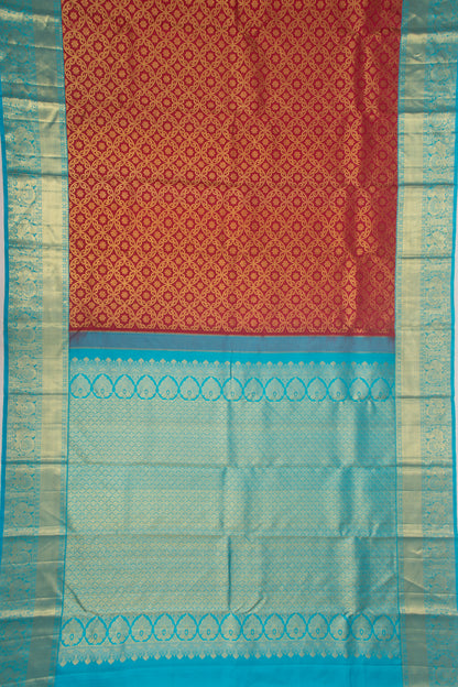 Taranga Kanchi Silk Tissue Maroon Saree