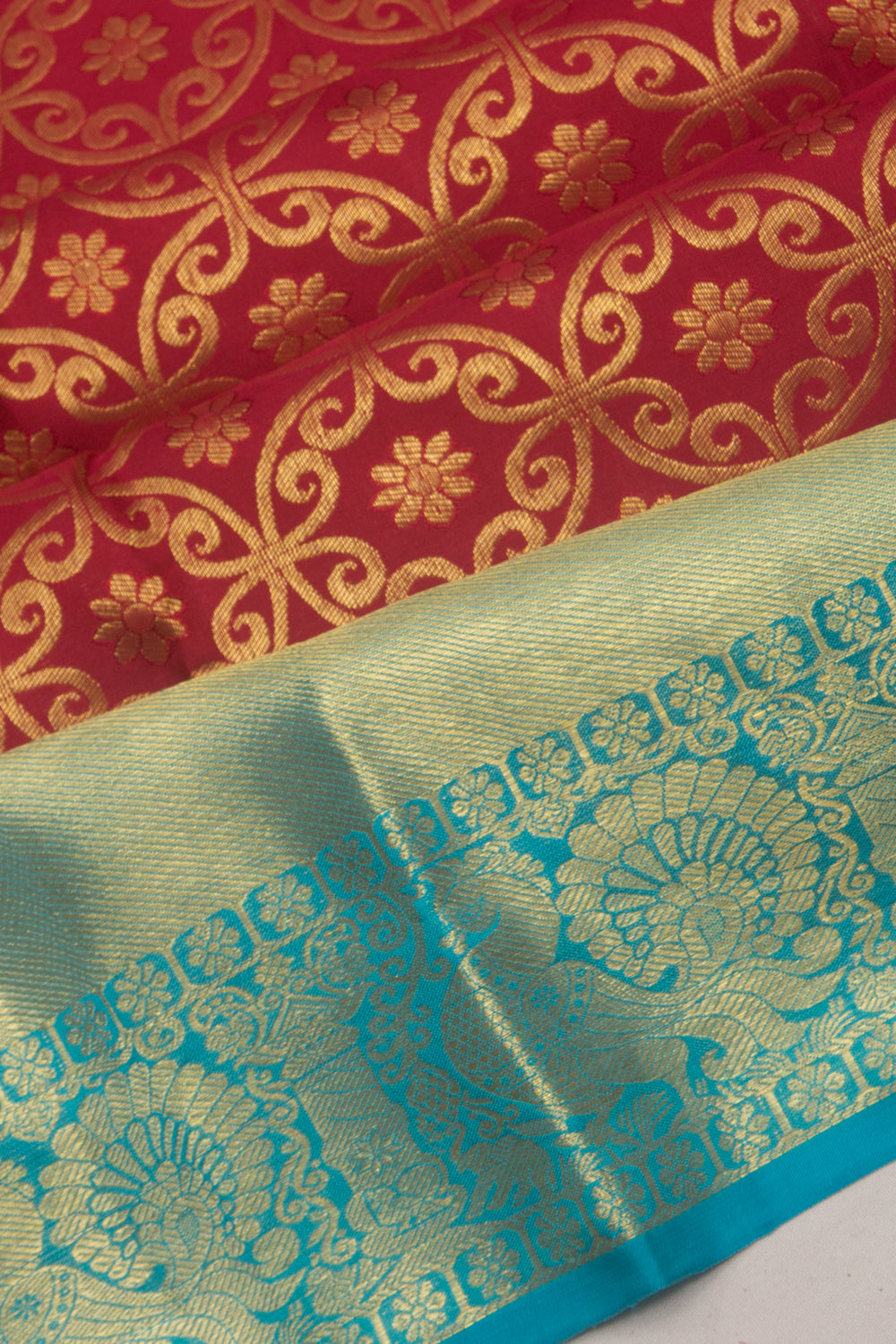 Taranga Kanchi Silk Tissue Maroon Saree