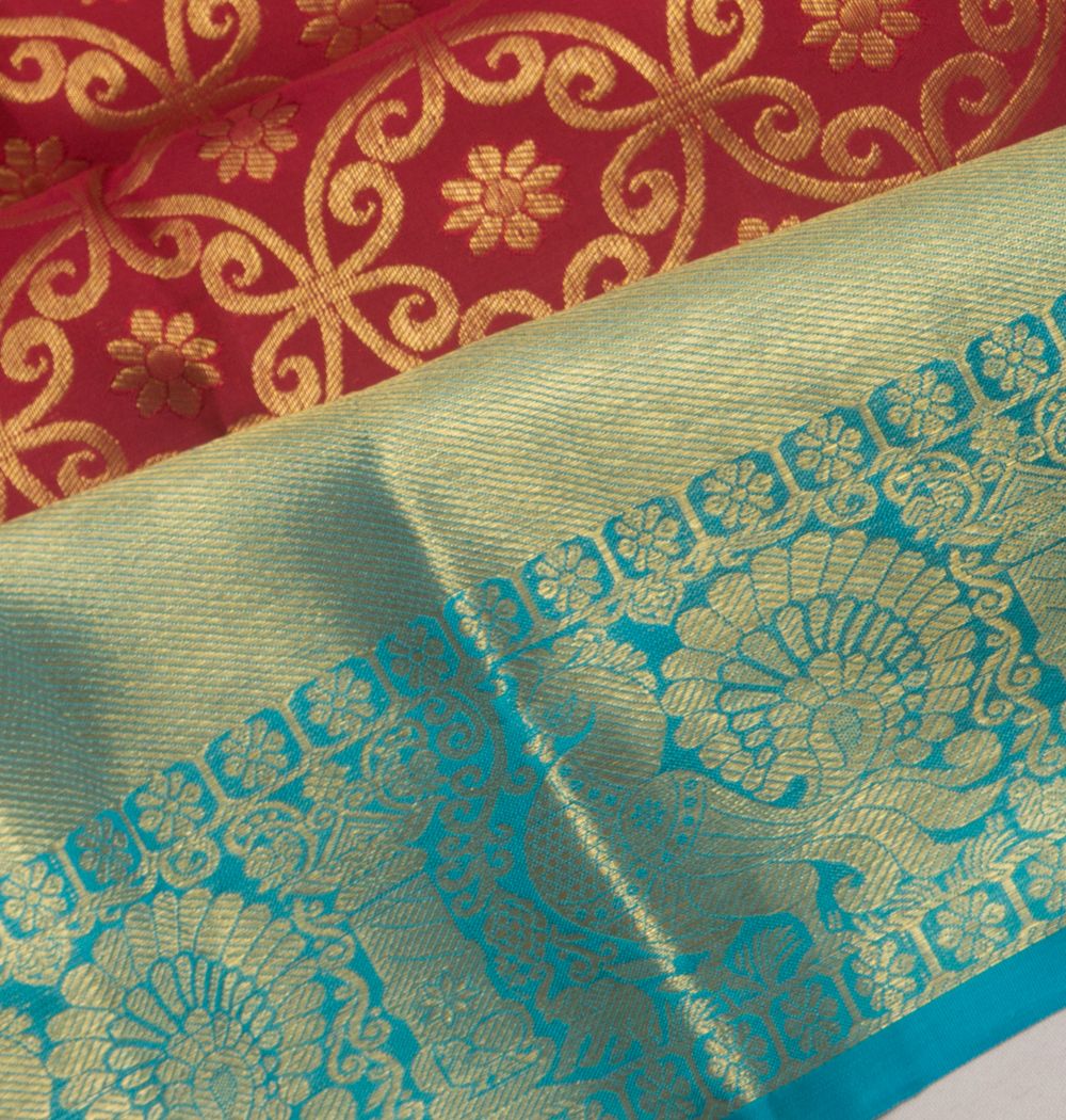 Taranga Kanchi Silk Tissue Maroon Saree