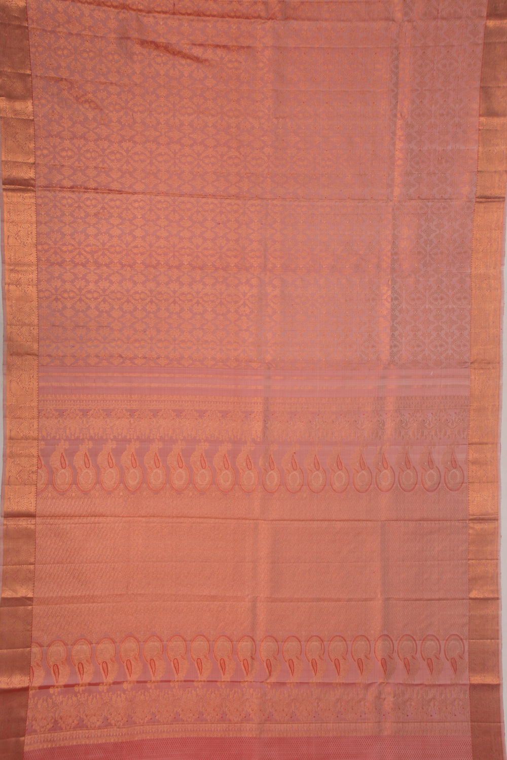 Taranga Kanchi Silk Peach Saree