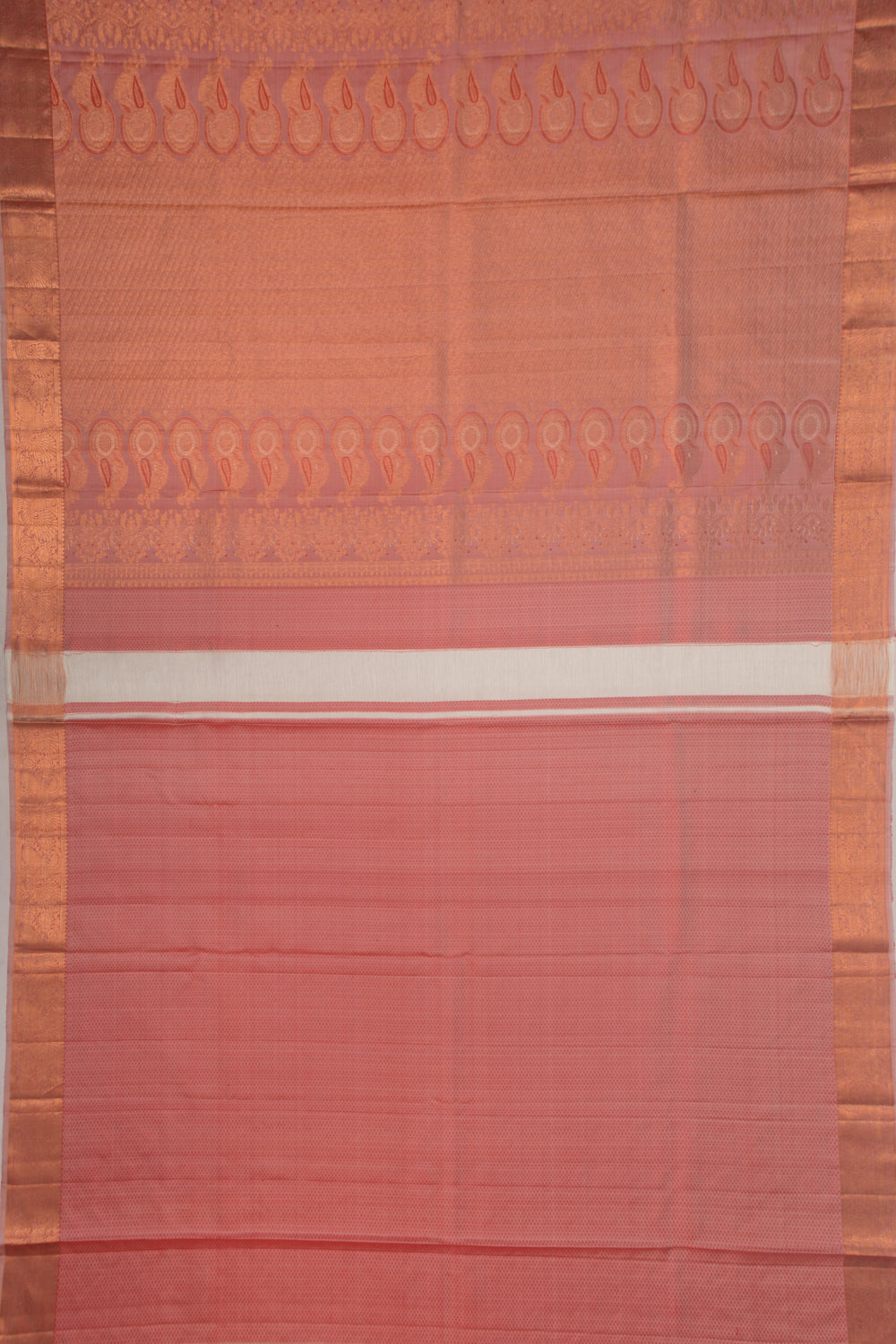 Taranga Kanchi Silk Peach Saree