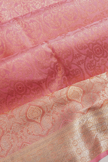 Taranga Kanchi Silk Brocade Pink Saree
