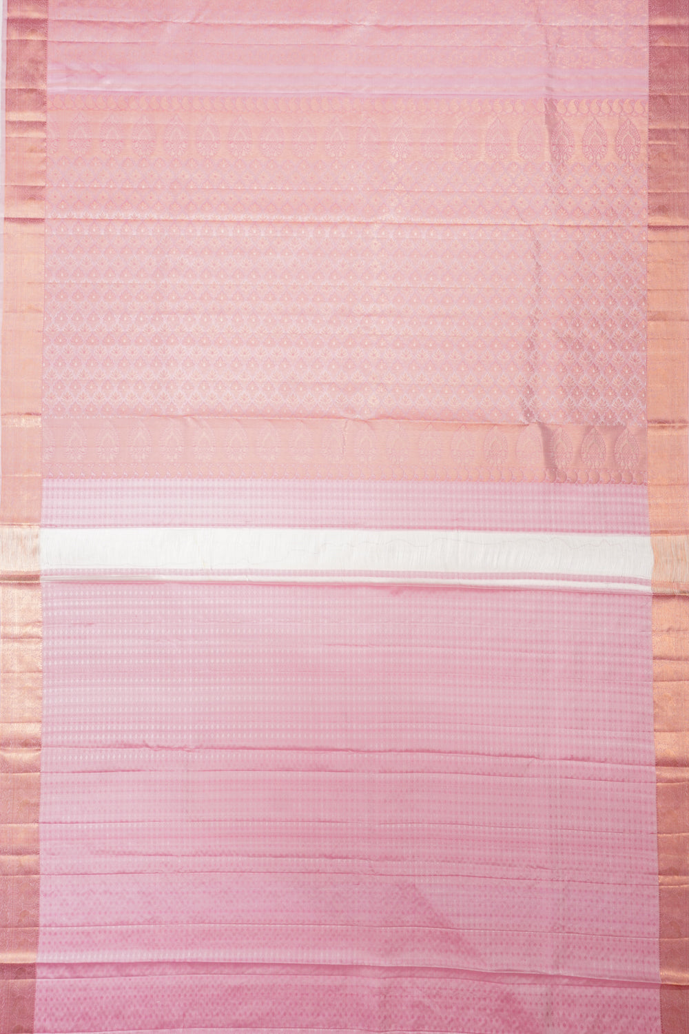 Taranga Kanchi Silk Brocade Pastel Pink Saree
