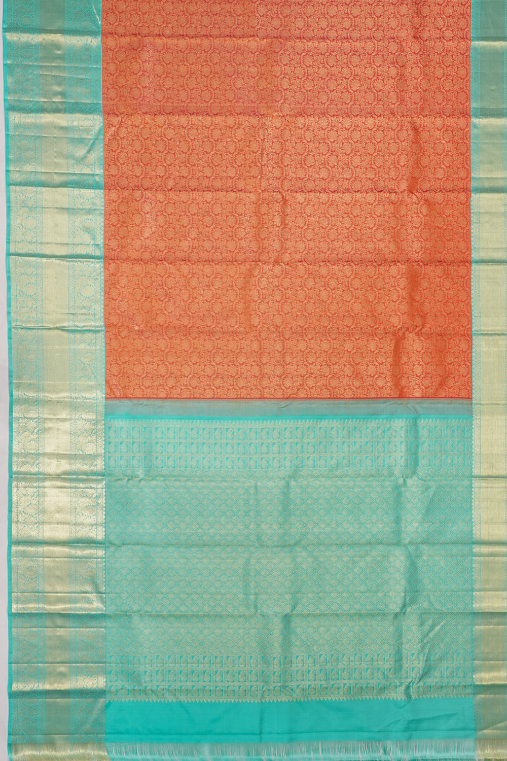 Taranga Kanchi Silk Brocade Red Saree