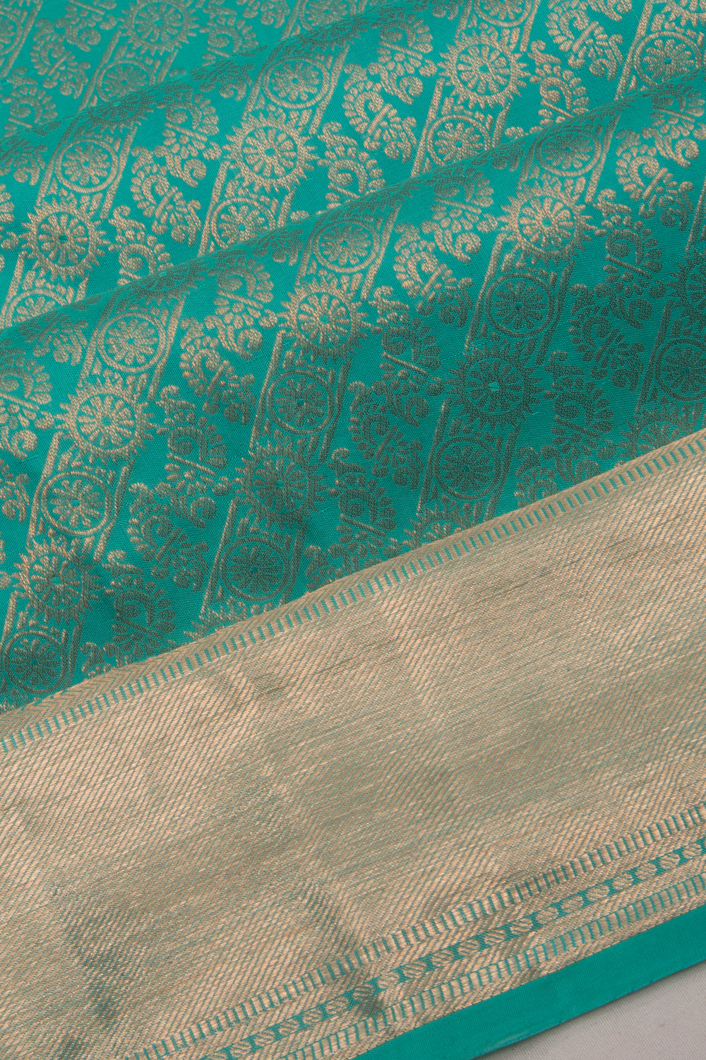 Taranga Kanchi Silk Teal Blue Saree