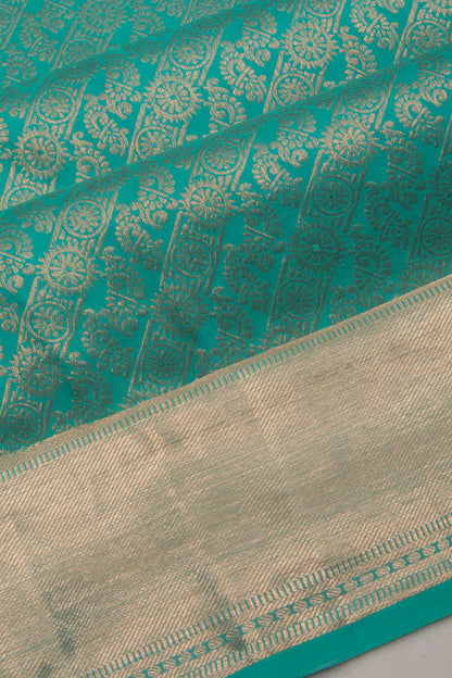 Taranga Kanchi Silk Teal Blue Saree