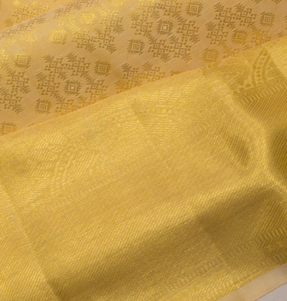 Taranga Kanchi Silk Tissue Cream Saree