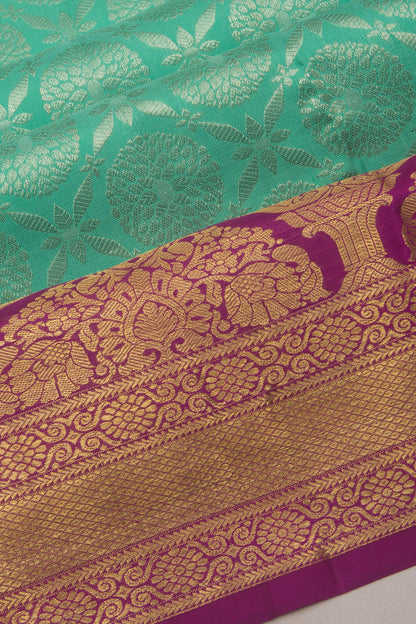 Taranga Kanchi Silk Tissue Sea Green Saree