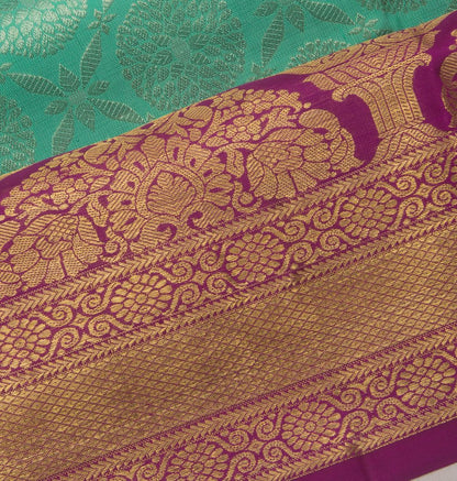 Taranga Kanchi Silk Tissue Sea Green Saree
