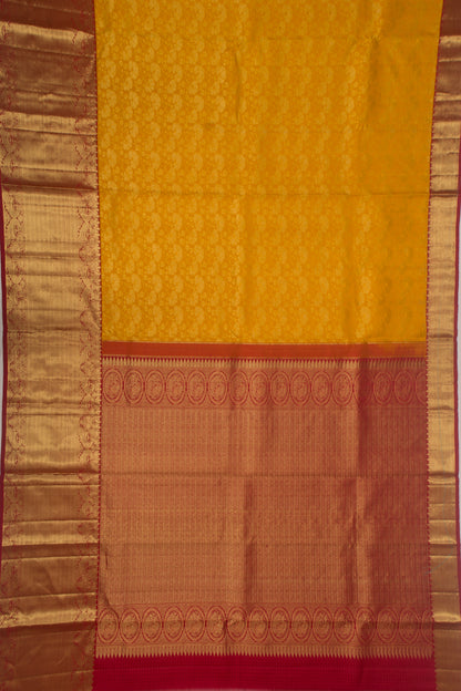 Taranga Kanchi Silk Mustard Yellow Saree