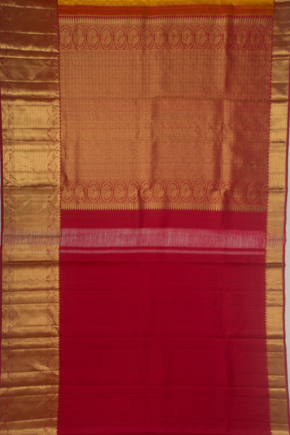 Taranga Kanchi Silk Mustard Yellow Saree