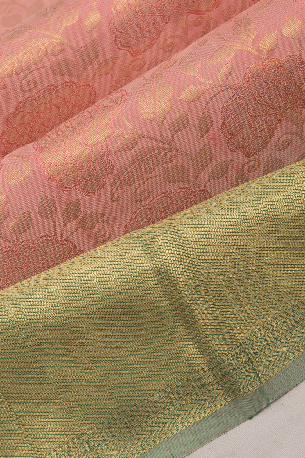 Taranga Kanchi Silk Brocade Baby Pink Saree