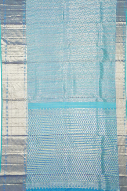 Taranga Kanchi Silk Brocade Dual Tone Green And Blue Saree