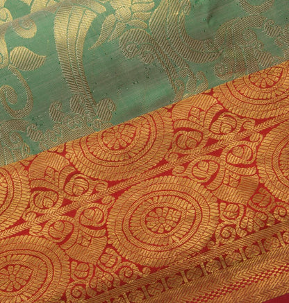Taranga Kanchi Silk Pastel Green Saree