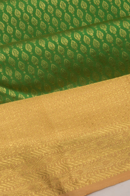 Kanchipuram Silk Brocade Green Saree
