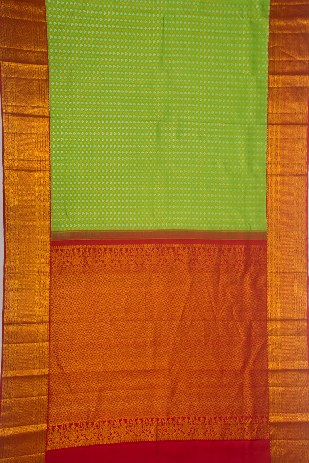 Kanchipuram Silk Brocade Green Saree