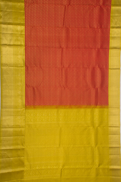Kanchipuram Silk Brocade Red Saree