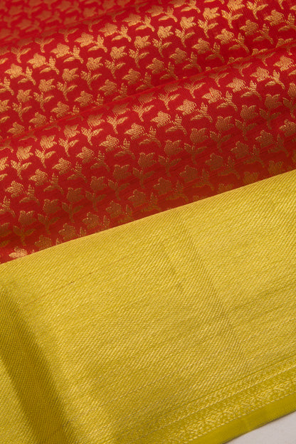 Kanchipuram Silk Brocade Red Saree