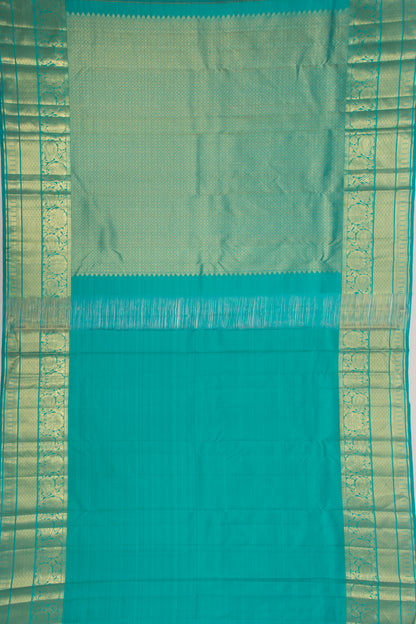 Kanchipuram Silk Brocade Brown Saree