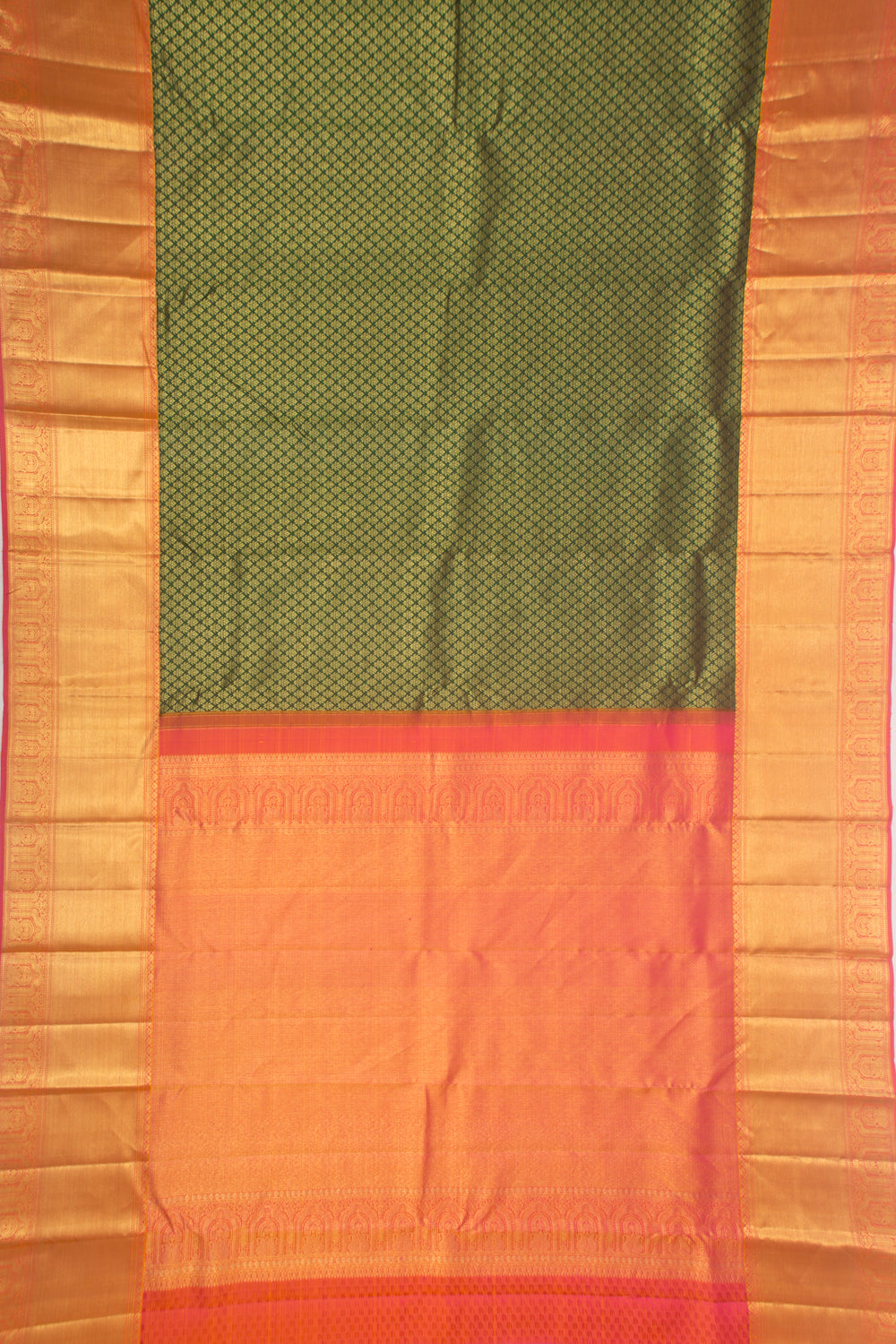 Kanchipuram Silk Brocade Green Saree