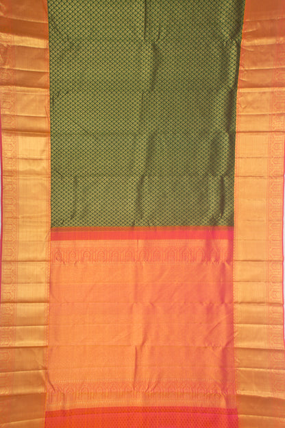 Kanchipuram Silk Brocade Green Saree
