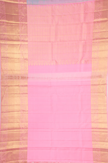 Kanchipuram Silk Brocade Pastel Blue Saree
